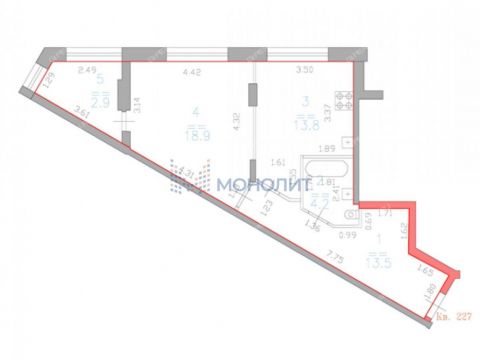 1-komnatnaya-ul-vladimira-vysockogo-d-1 фото
