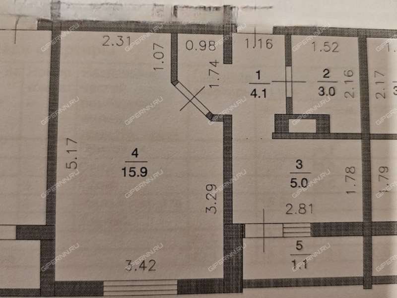 однокомнатная квартира на улице Даргомыжского дом 15а