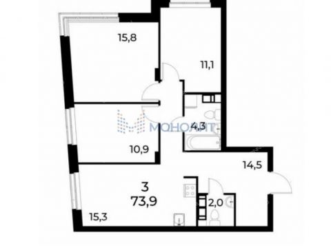 3-komnatnaya-ul-lesnoy-gorodok-d-7b фото