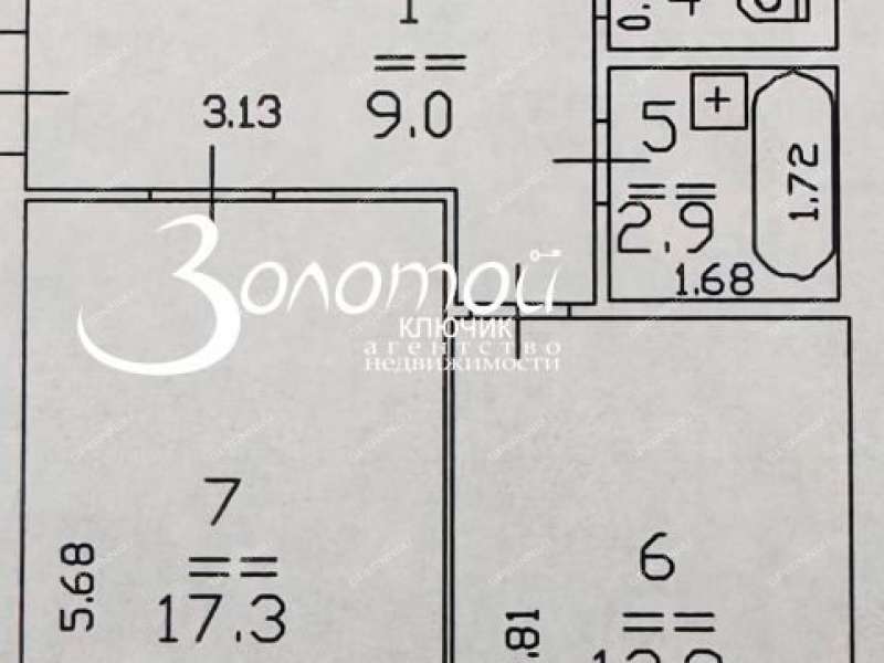 трёхкомнатная квартира на улице Обухова дом 45