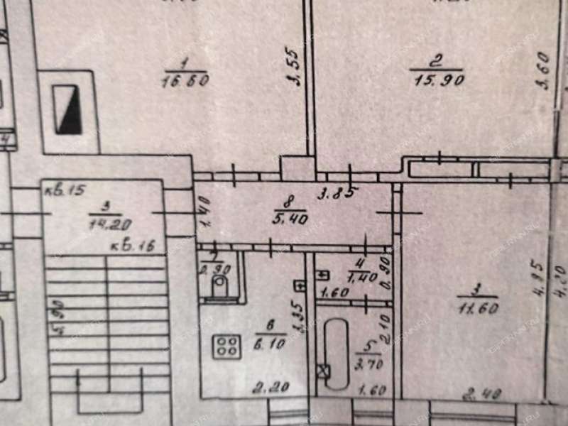 трёхкомнатная квартира на улице Минина дом 27