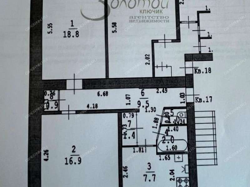 двухкомнатная квартира в Тургайском переулке дом 2А