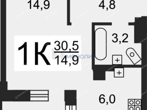 1-komnatnaya-prosp-gagarina-d-101-k3 фото