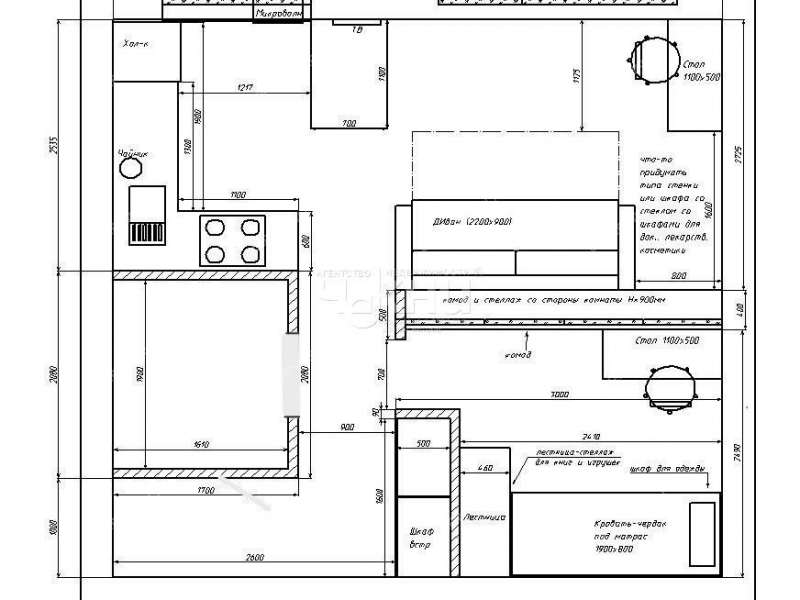 однокомнатная квартира на улице Козицкого дом 5  к2
