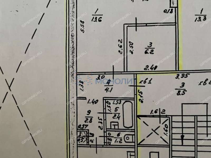 двухкомнатная квартира на улице Бринского дом 4 к2