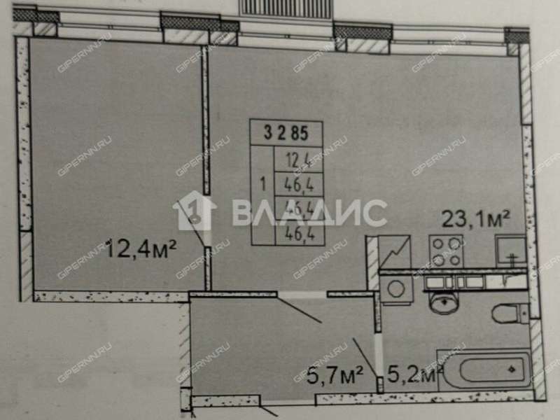 однокомнатная квартира на улице Белинского дом 23