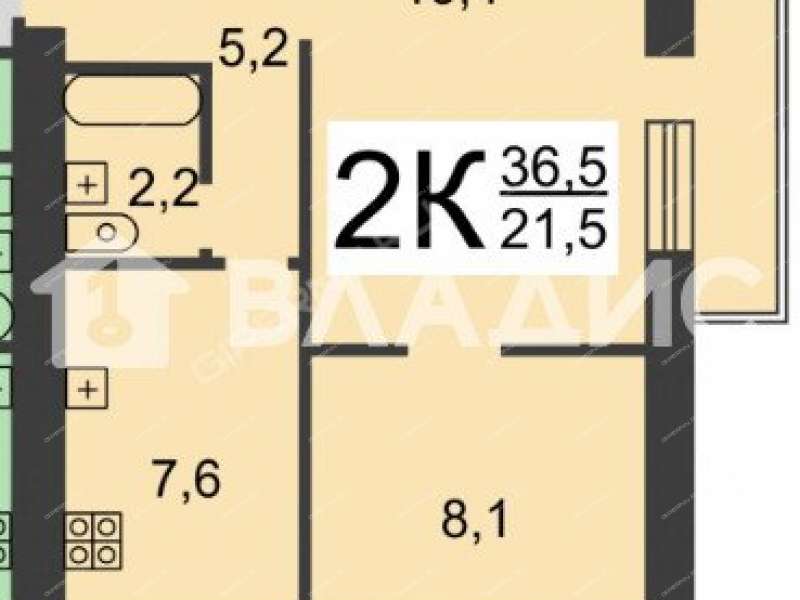 двухкомнатная квартира на улице Коминтерна дом 164