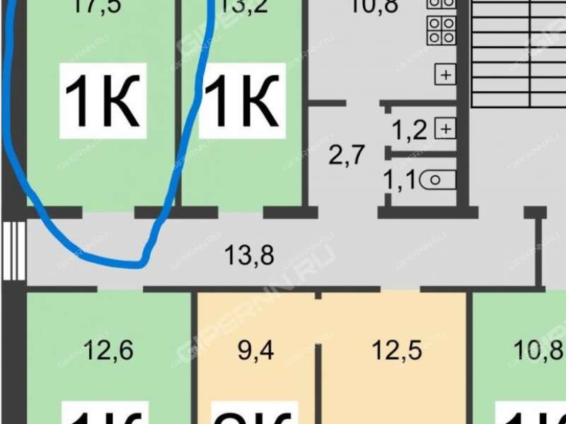 комната в доме 20 на Вольской улице