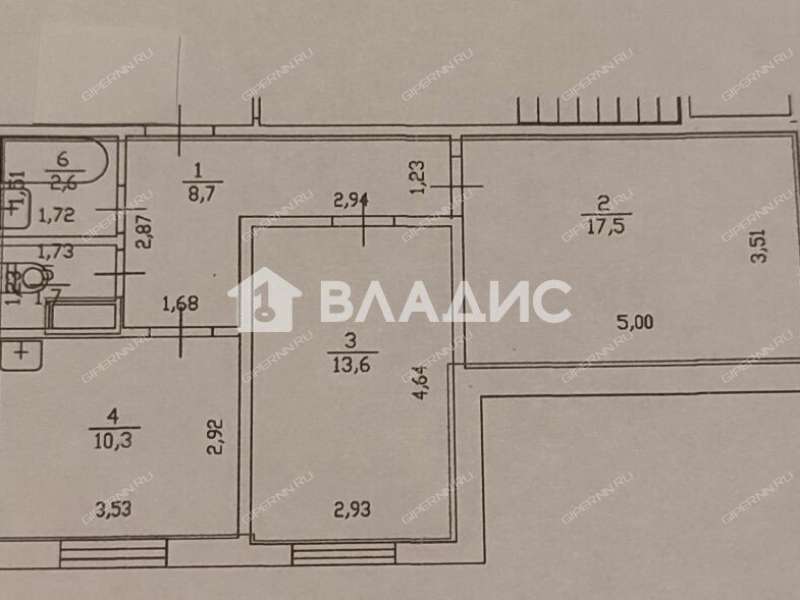 двухкомнатная квартира на улице Дружаева дом 1Б
