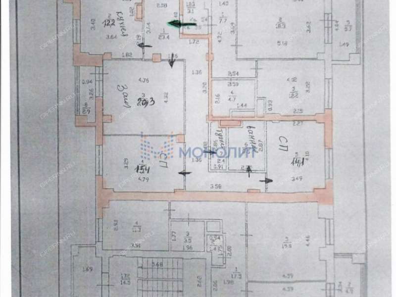 трёхкомнатная квартира на улице Маршала Жукова дом 8 к1