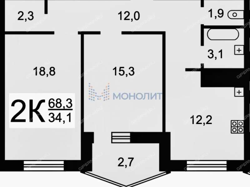 двухкомнатная квартира на Лысогорской улице дом 89 к1