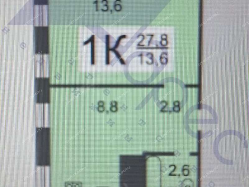 однокомнатная квартира на улице Ульянова дом 38