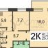 двухкомнатная квартира на проспекте Кораблестроителей дом 18