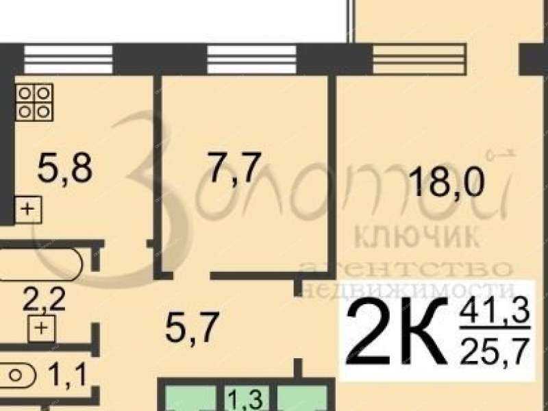 двухкомнатная квартира на проспекте Кораблестроителей дом 18