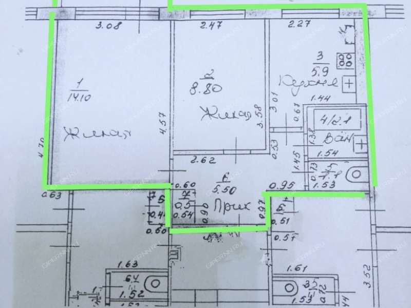 двухкомнатная квартира на проспекте Ленина дом 51/9