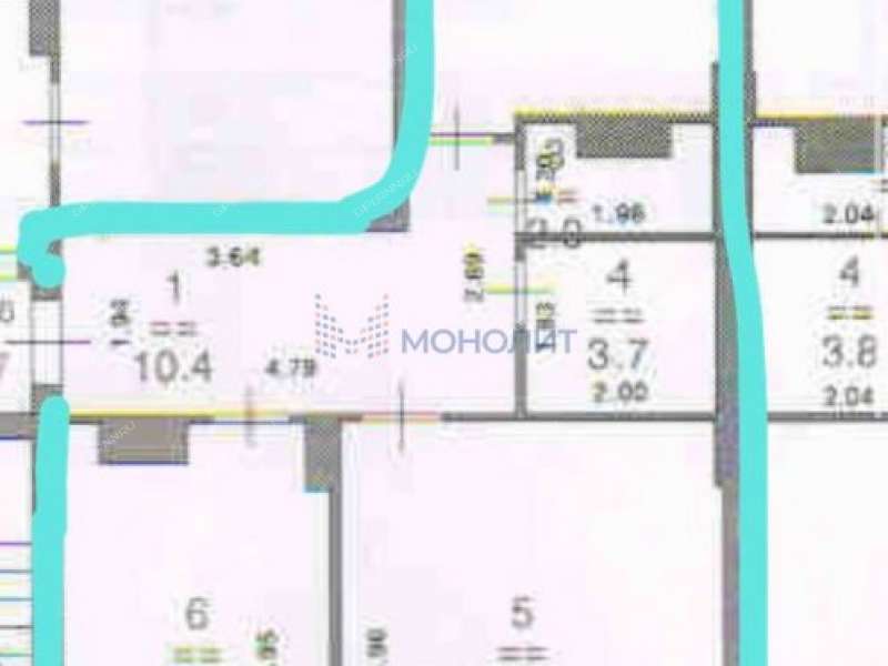 двухкомнатная квартира на Волжской набережной дом 8 к1